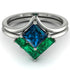Stacking Princess Blue Topaz Ring - Elise No. 506 image 2