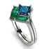 Stacking Princess Blue Topaz Ring - Elise No. 506 image 1