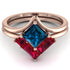 Stacking Princess Blue Topaz Ring - Elise No. 511 image 2