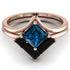 Stacking Princess Blue Topaz Ring - Elise No. 508 image 1