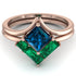 Stacking Princess Blue Topaz Ring - Elise No. 505 image 2