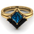 Stacking Princess Blue Topaz Ring - Elise No. 507 image 3