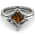 Stacking Princess Brown Diamond Ring - Elise No. 1103 image 2