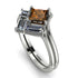 Stacking Princess Brown Diamond Ring - Elise No. 1103 image 1