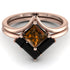 Stacking Princess Brown Diamond Ring - Elise No. 1108 image 3