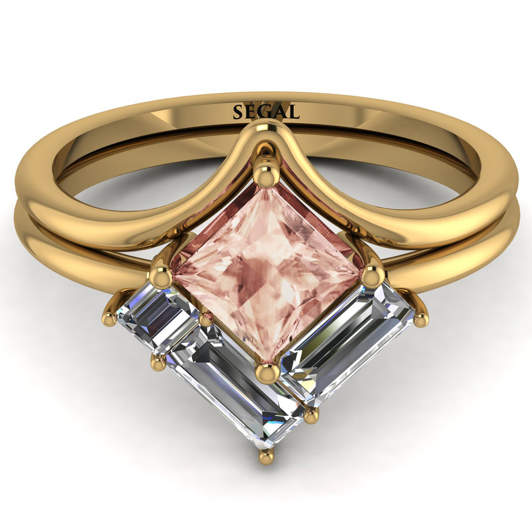 Stacking Princess Morganite Ring - Elise No. 901