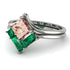 Stacking Princess Morganite Ring - Elise No. 906 image 3