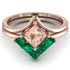 Stacking Princess Morganite Ring - Elise No. 905 image 2