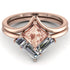 Stacking Princess Morganite Ring - Elise No. 902 image 3