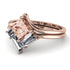 Stacking Princess Morganite Ring - Elise No. 902 image 1