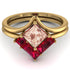 Stacking Princess Morganite Ring - Elise No. 910 image 2