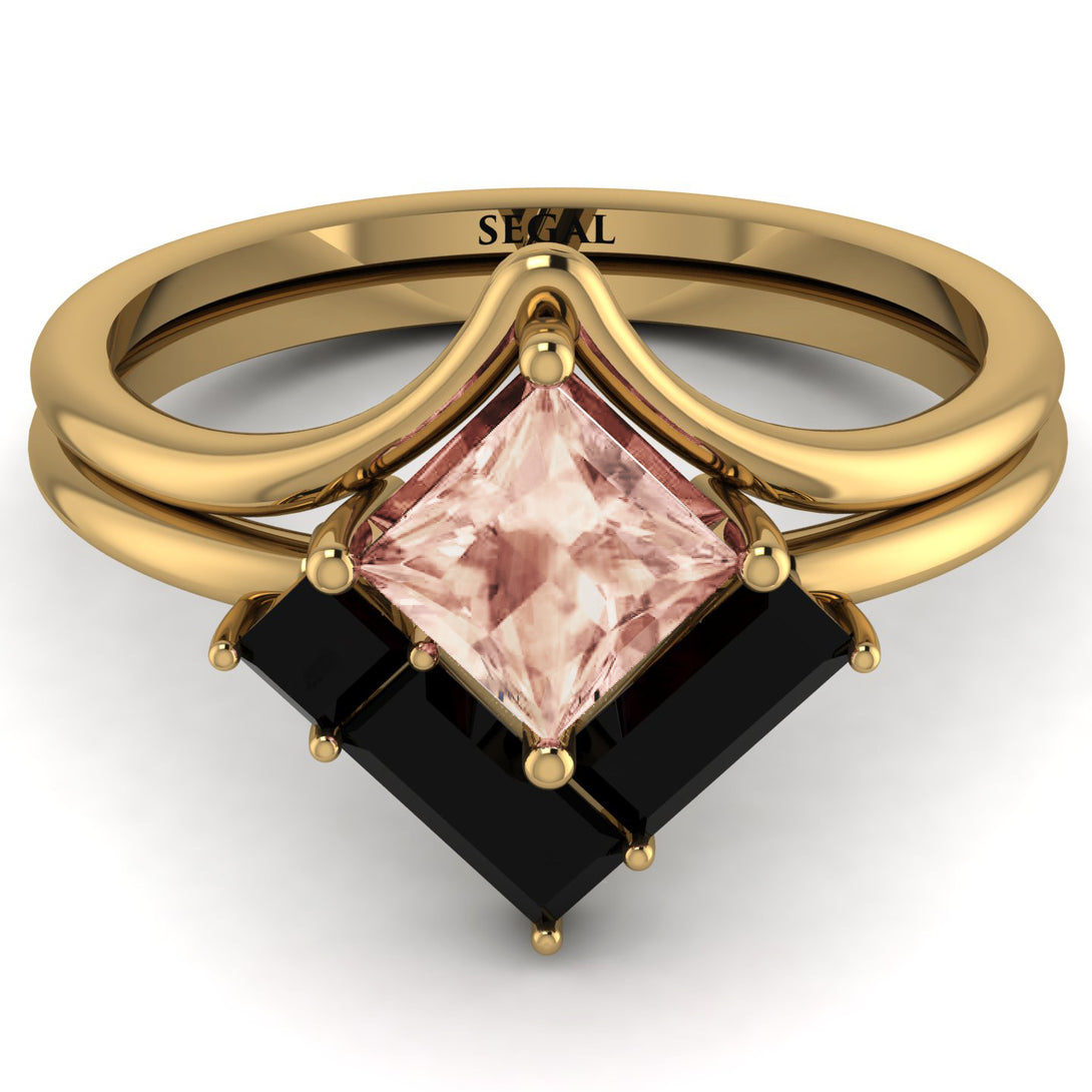 Stacking Princess Morganite Ring - Elise No. 907