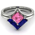 Stacking Princess Pink Moissanite Ring - Elise No. 815 image 2