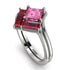Stacking Princess Pink Moissanite Ring - Elise No. 812 image 1