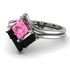 Stacking Princess Pink Moissanite Ring - Elise No. 809 image 3