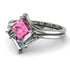 Stacking Princess Pink Moissanite Ring - Elise No. 803 image 3