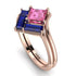 Stacking Princess Pink Moissanite Ring - Elise No. 814 image 1