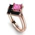 Stacking Princess Pink Moissanite Ring - Elise No. 808 image 2