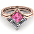 Stacking Princess Pink Moissanite Ring - Elise No. 802 image 3