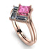 Stacking Princess Pink Moissanite Ring - Elise No. 802 image 2