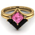 Stacking Princess Pink Moissanite Ring - Elise No. 807 image 1