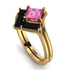 Stacking Princess Pink Moissanite Ring - Elise No. 807 image 3