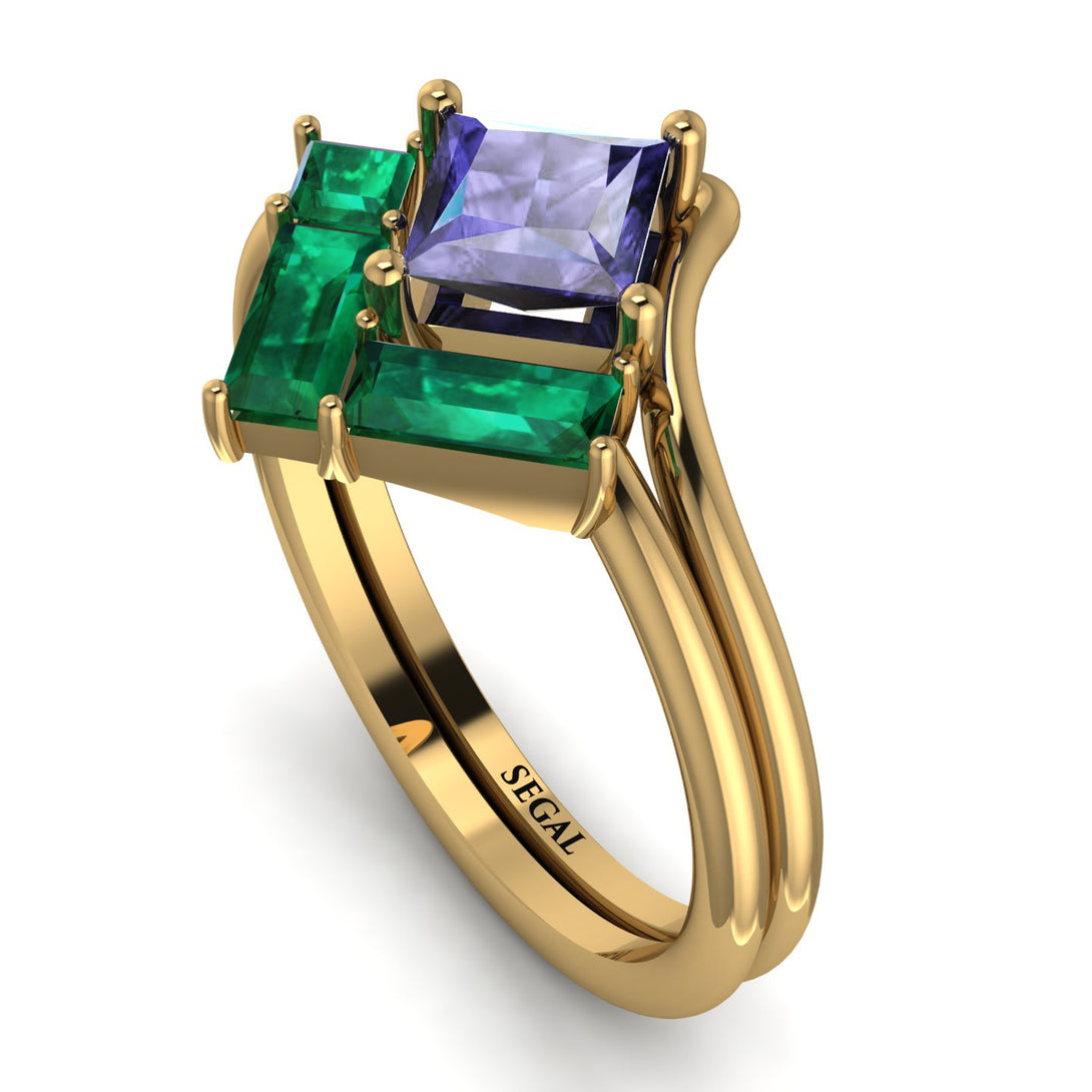 Stacking Princess Tanzanite Ring - Elise No. 204