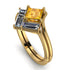 Stacking Princess Yellow Diamond Ring - Elise No. 1001 image 3