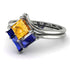 Stacking Princess Yellow Diamond Ring - Elise No. 1015 image 3