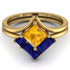 Stacking Princess Yellow Diamond Ring - Elise No. 1013 image 2