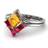 Stacking Princess Yellow Diamond Ring - Elise No. 1012 image 3