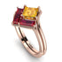 Stacking Princess Yellow Diamond Ring - Elise No. 1011 image 1