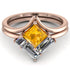 Stacking Princess Yellow Diamond Ring - Elise No. 1002 image 3