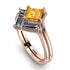 Stacking Princess Yellow Diamond Ring - Elise No. 1002 image 2
