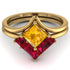 Stacking Princess Yellow Diamond Ring - Elise No. 1010 image 2