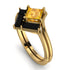 Stacking Princess Yellow Diamond Ring - Elise No. 1007 image 1