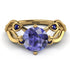 Tanzanite Blossom 14K Golden Nature Inspired Engagement Ring - HaleyNo. 213 image 2