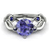 Tanzanite Blossom 14K Golden Nature Inspired Engagement Ring - HaleyNo. 215 image 2