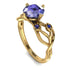 Tanzanite Blossom 14K Golden Nature Inspired Engagement Ring - HaleyNo. 213 image 3