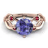 Tanzanite Blossom 14K Golden Nature Inspired Engagement Ring - Haley No. 211 image 3