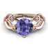 Tanzanite Blossom 14K Golden Nature Inspired Engagement Ring - Haley No. 202 image 2