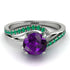 Twist Shank Amethyst Engagement Ring - Maria No. 306 image 2
