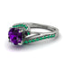 Twist Shank Amethyst Engagement Ring - Maria No. 306 image 3