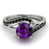 Twist Shank Amethyst Engagement Ring - Maria No. 309 image 2