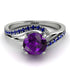 Twist Shank Amethyst Engagement Ring - Maria No. 315 image 2