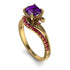 Twist Shank Amethyst Engagement Ring - Maria No. 310 image 1