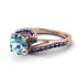 Twist Shank Aquamarine Engagement Ring - Maria No. 414 image 3