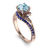 Twist Shank Aquamarine Engagement Ring - Maria No. 414 image 1