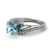 Twist Shank Aquamarine Engagement Ring - Maria No. 403 image 3