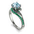 Twist Shank Aquamarine Engagement Ring - Maria No. 406 image 1